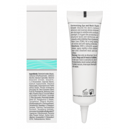 Christina Unstress Harmonizing Eye & Neck Night Cream (Гармонизирующий ночной крем для кожи вокруг глаз и шеи) 30 мл