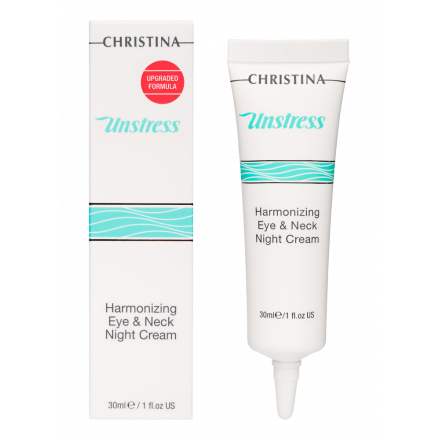 Christina Unstress Harmonizing Eye & Neck Night Cream (Гармонизирующий ночной крем для кожи вокруг глаз и шеи) 30 мл